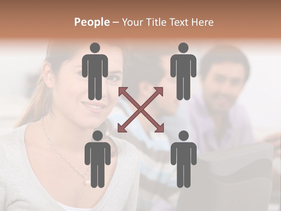 Sea Single Woman PowerPoint Template