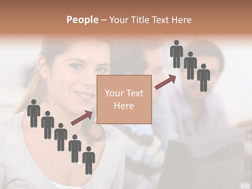 Sea Single Woman PowerPoint Template