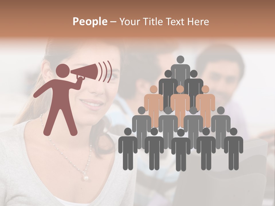 Sea Single Woman PowerPoint Template