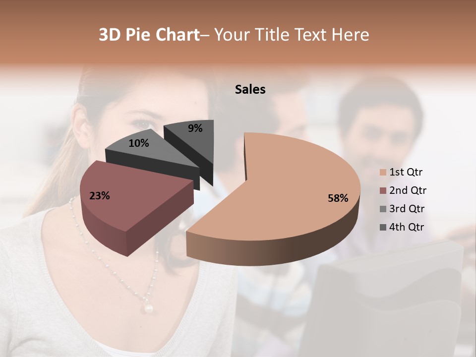 Sea Single Woman PowerPoint Template