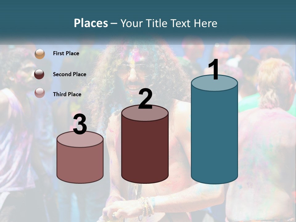 Caucasian Wave Peaceful PowerPoint Template