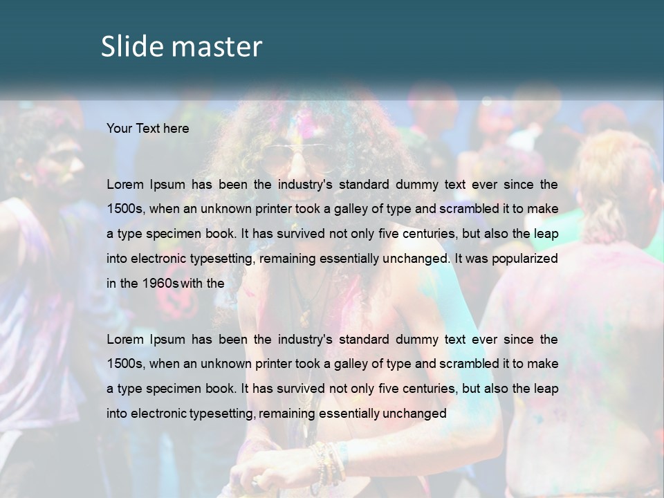 Caucasian Wave Peaceful PowerPoint Template