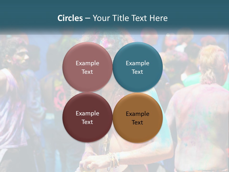 Caucasian Wave Peaceful PowerPoint Template