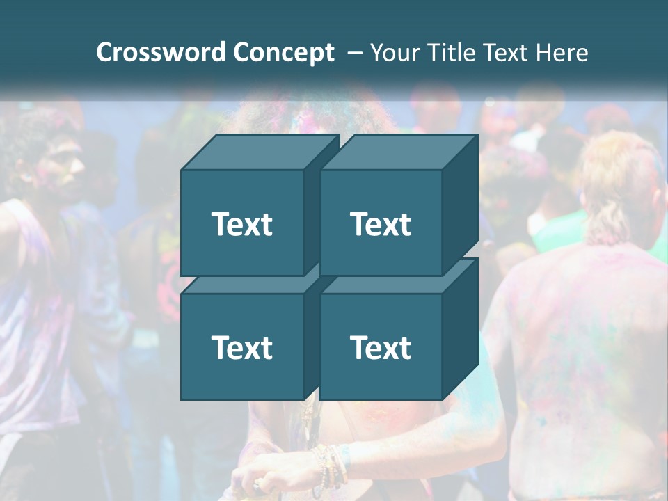 Caucasian Wave Peaceful PowerPoint Template