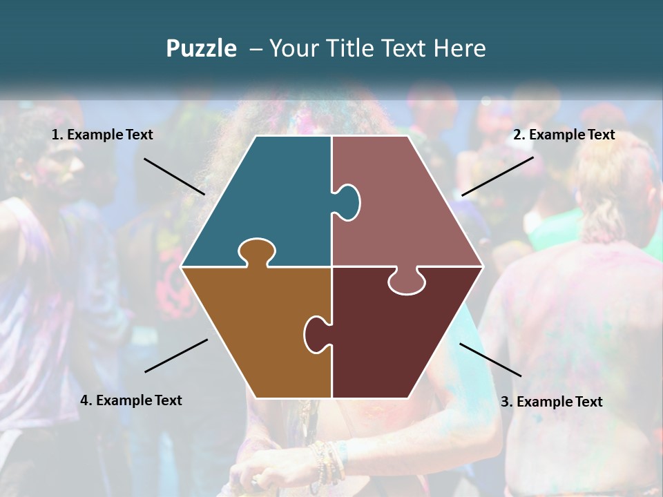 Caucasian Wave Peaceful PowerPoint Template