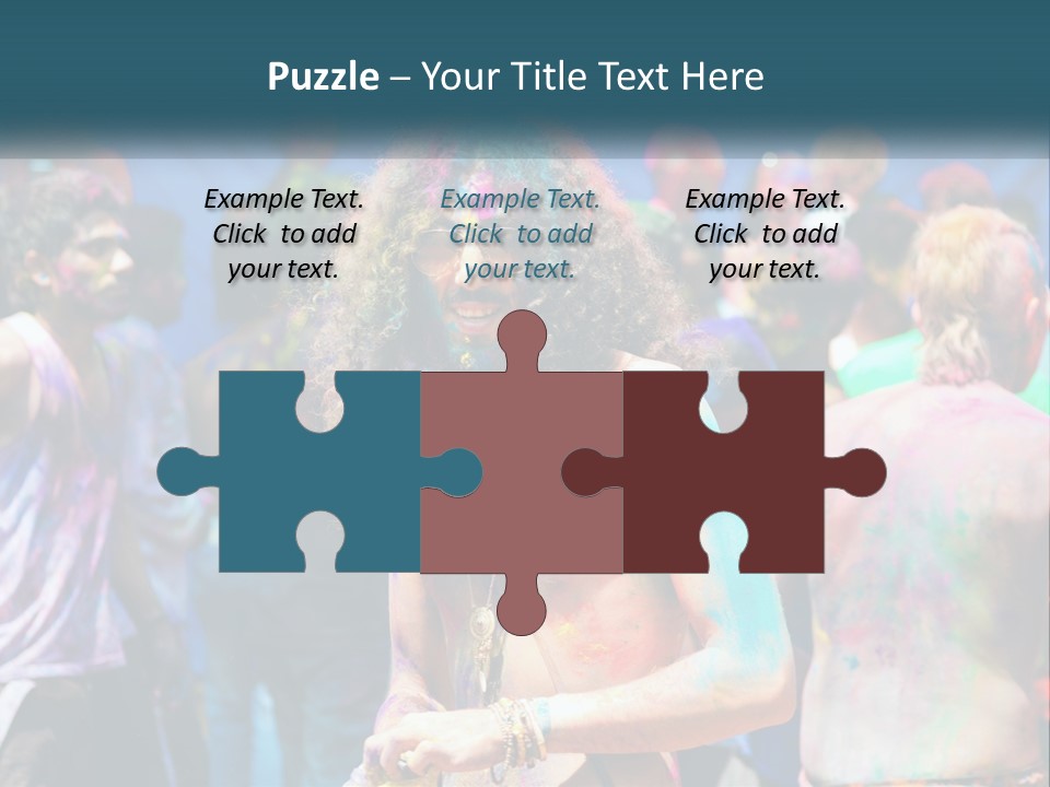 Caucasian Wave Peaceful PowerPoint Template