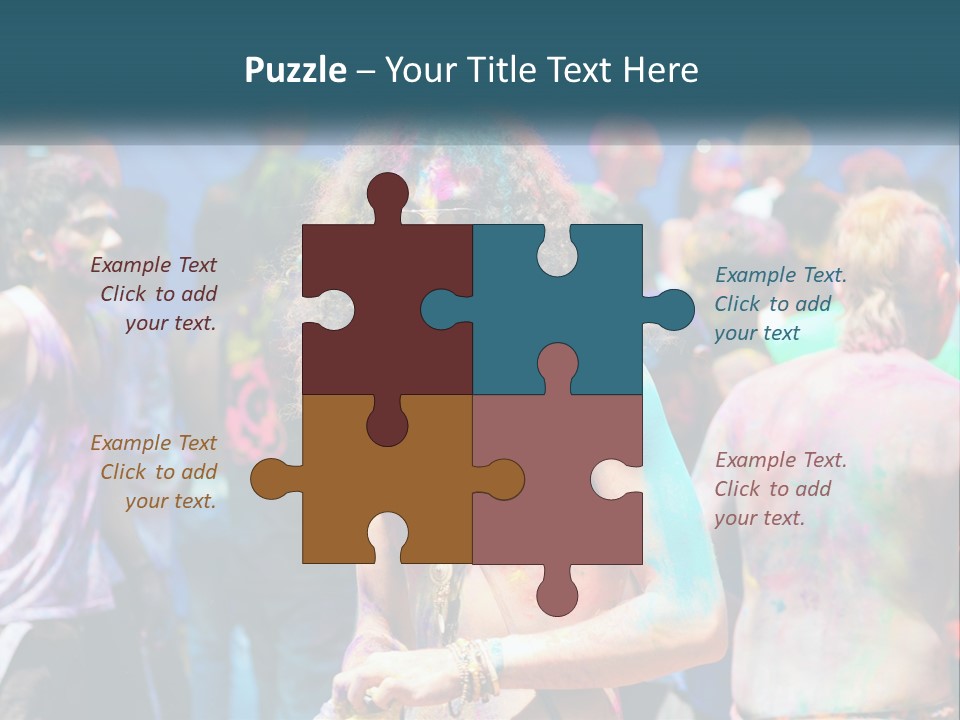 Caucasian Wave Peaceful PowerPoint Template