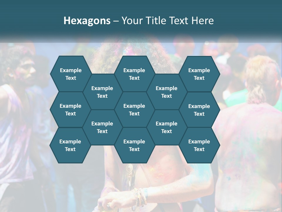 Caucasian Wave Peaceful PowerPoint Template