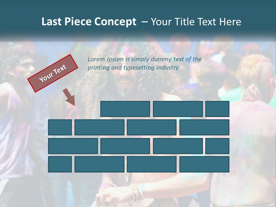 Caucasian Wave Peaceful PowerPoint Template