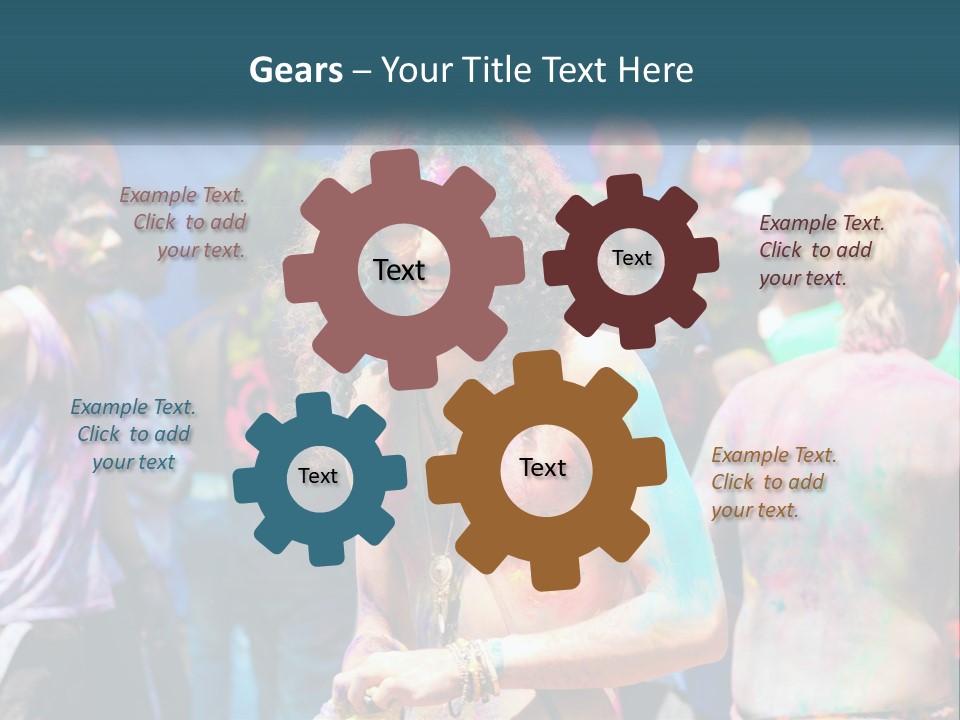 Caucasian Wave Peaceful PowerPoint Template