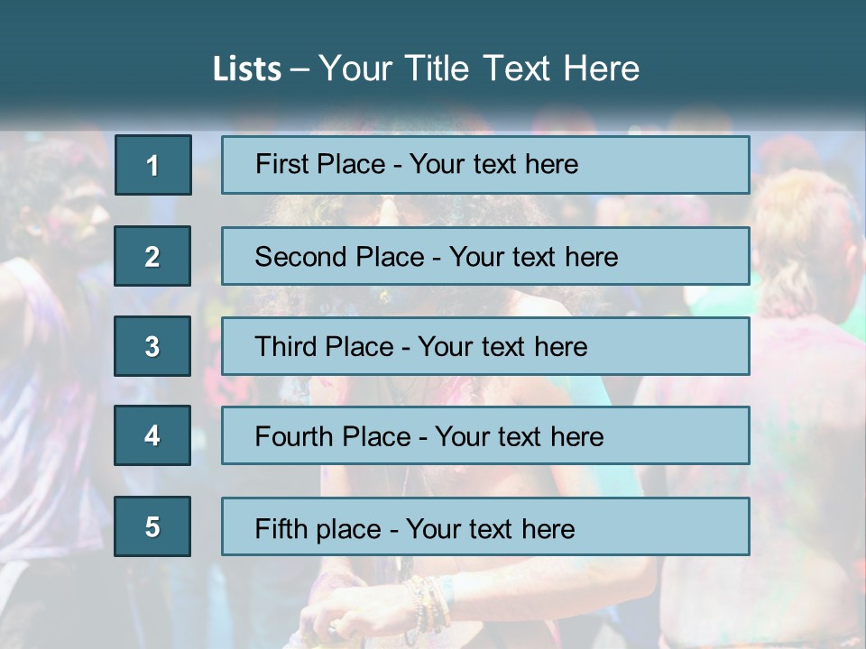 Caucasian Wave Peaceful PowerPoint Template