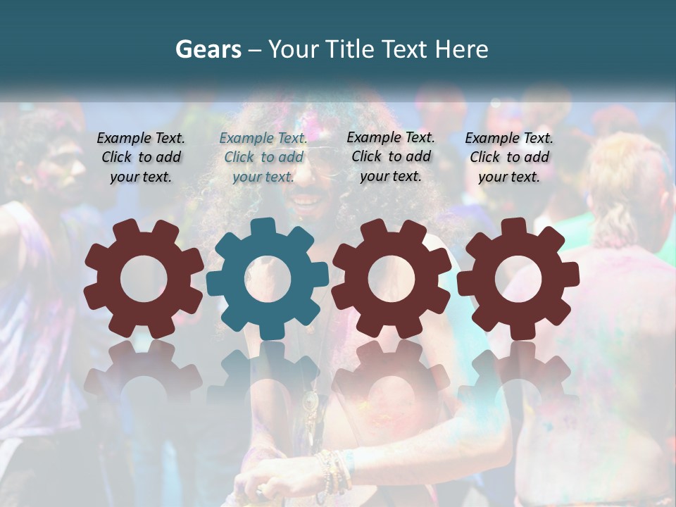 Caucasian Wave Peaceful PowerPoint Template