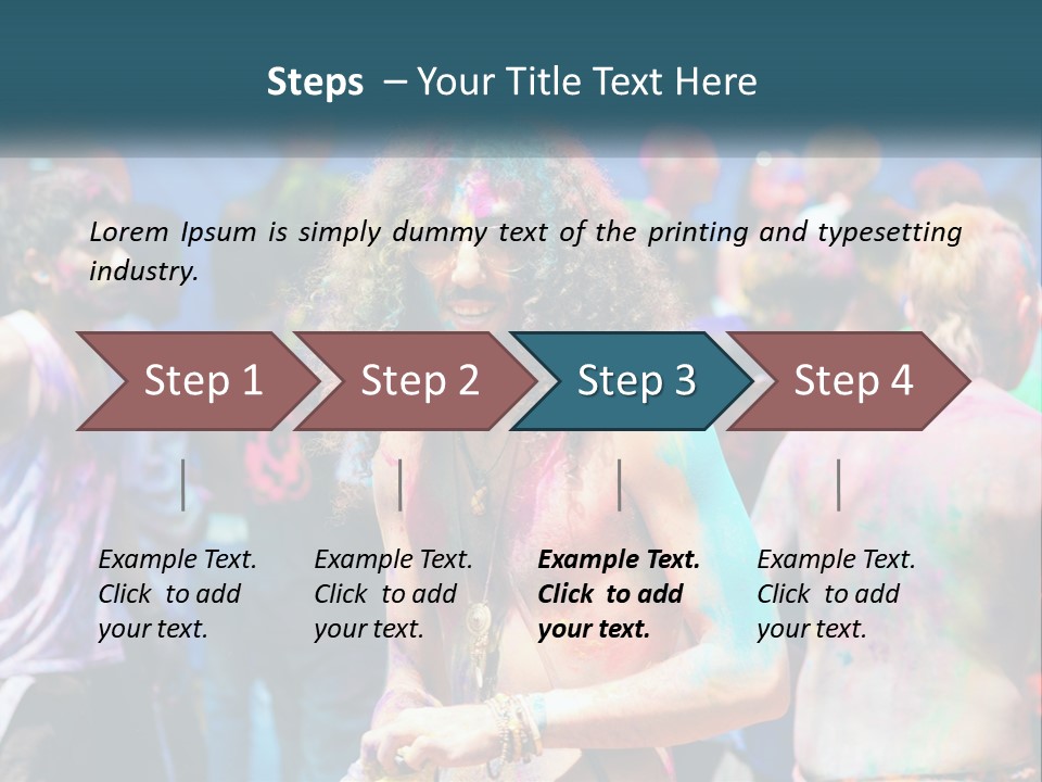 Caucasian Wave Peaceful PowerPoint Template