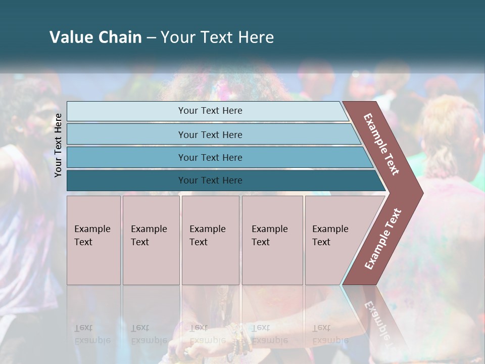 Caucasian Wave Peaceful PowerPoint Template