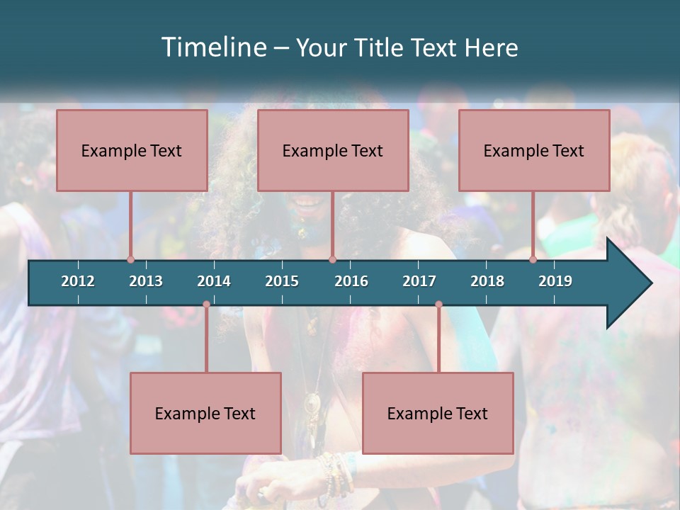 Caucasian Wave Peaceful PowerPoint Template