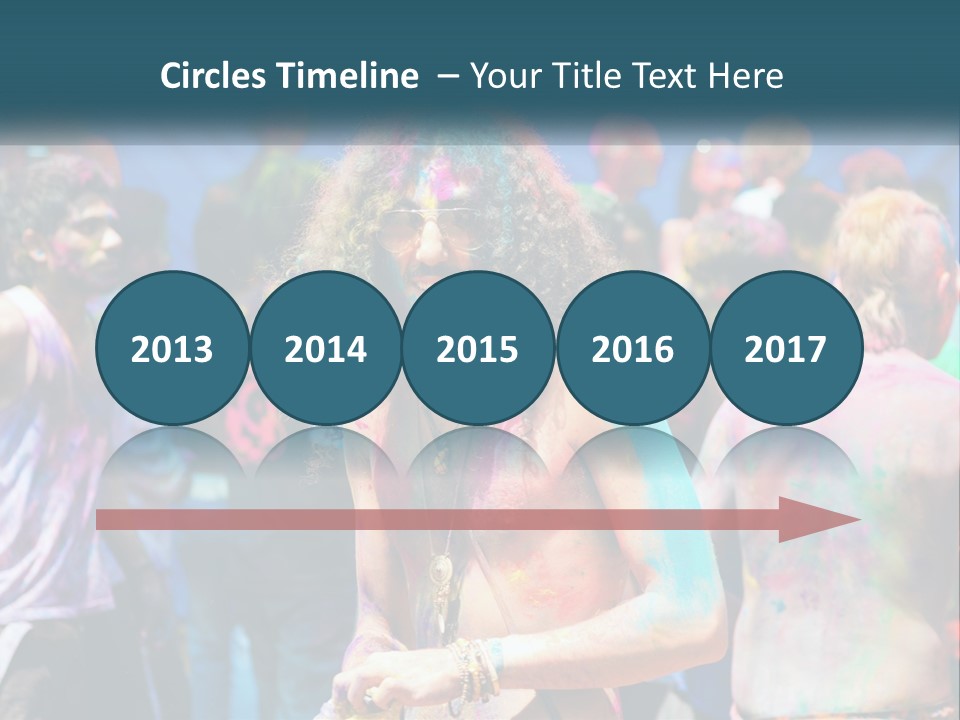 Caucasian Wave Peaceful PowerPoint Template