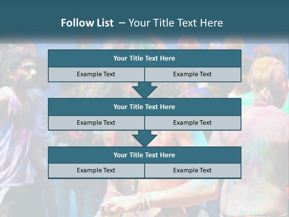 Caucasian Wave Peaceful PowerPoint Template