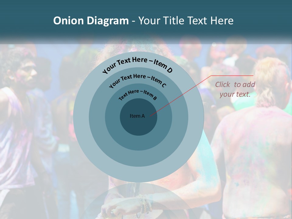 Caucasian Wave Peaceful PowerPoint Template