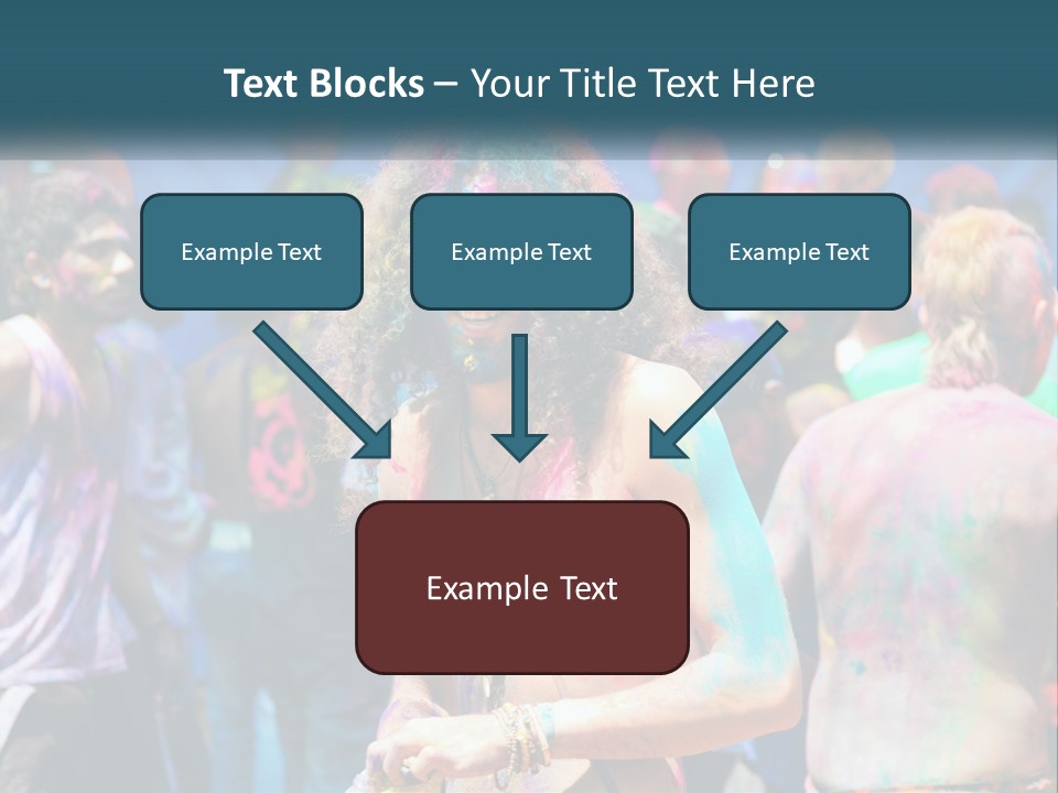 Caucasian Wave Peaceful PowerPoint Template