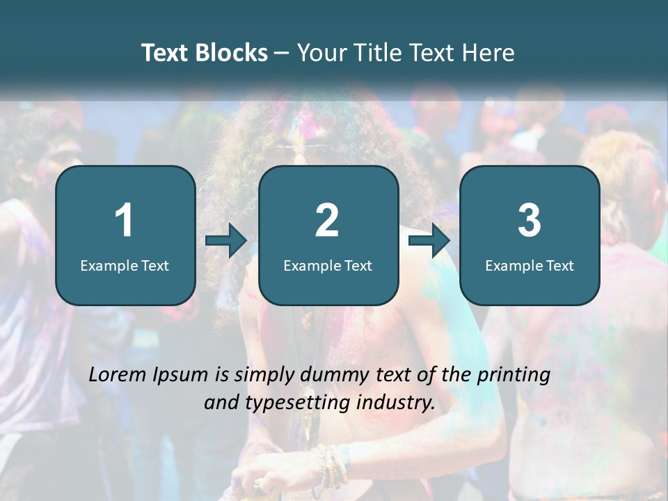 Caucasian Wave Peaceful PowerPoint Template