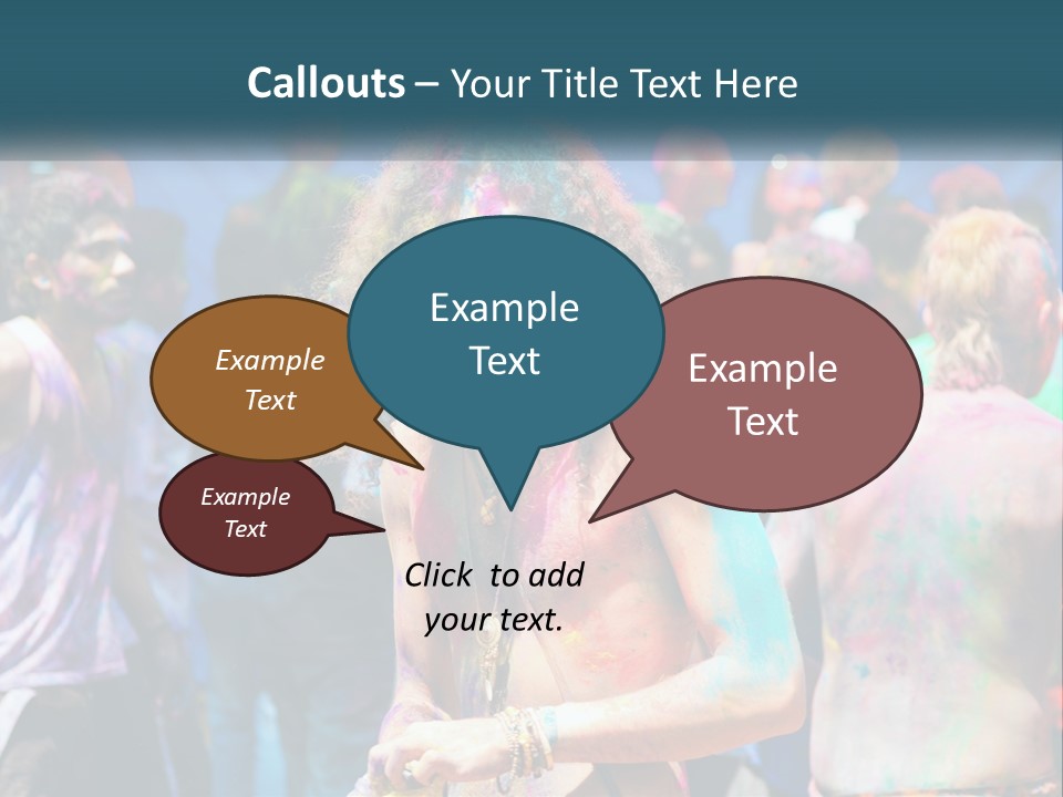 Caucasian Wave Peaceful PowerPoint Template