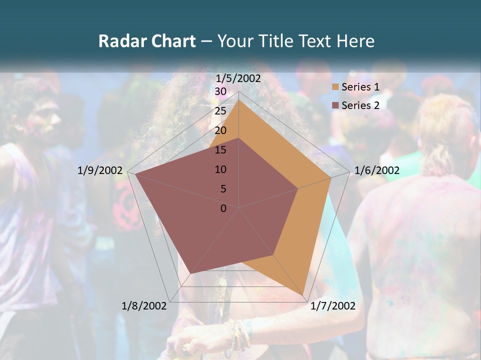 Caucasian Wave Peaceful PowerPoint Template