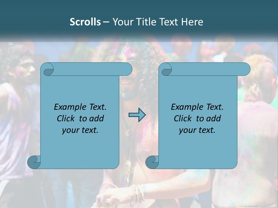 Caucasian Wave Peaceful PowerPoint Template