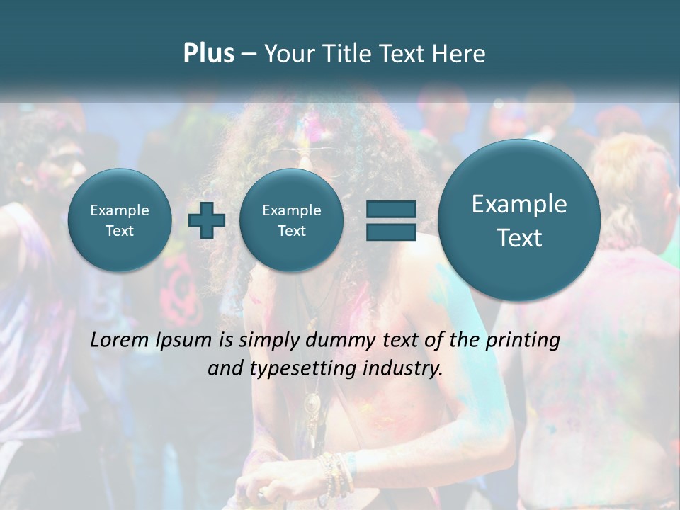 Caucasian Wave Peaceful PowerPoint Template