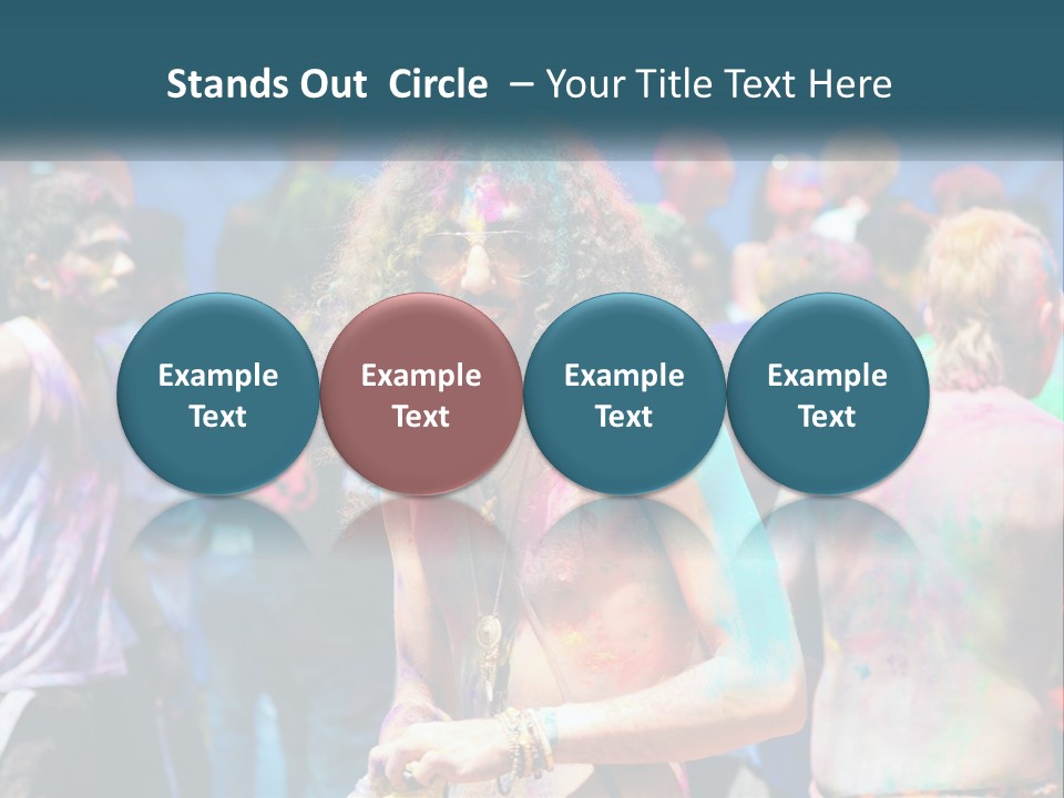 Caucasian Wave Peaceful PowerPoint Template