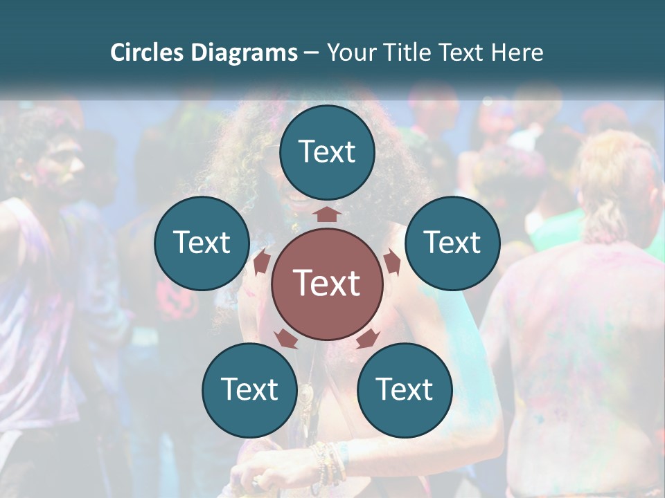 Caucasian Wave Peaceful PowerPoint Template