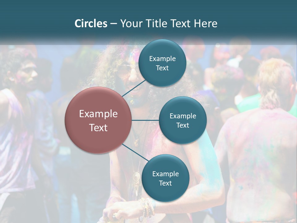 Caucasian Wave Peaceful PowerPoint Template