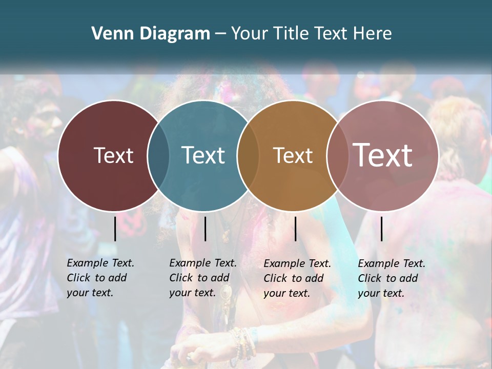 Caucasian Wave Peaceful PowerPoint Template