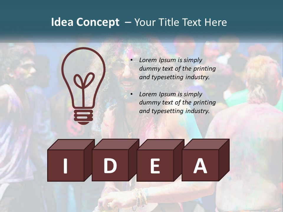 Caucasian Wave Peaceful PowerPoint Template