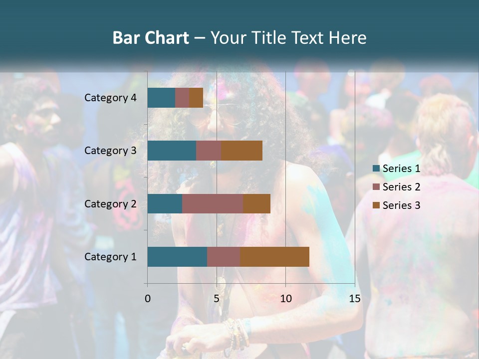 Caucasian Wave Peaceful PowerPoint Template