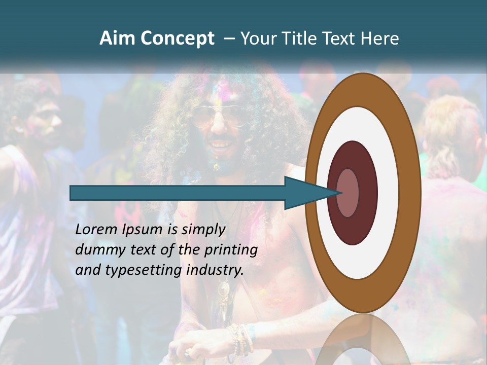 Caucasian Wave Peaceful PowerPoint Template