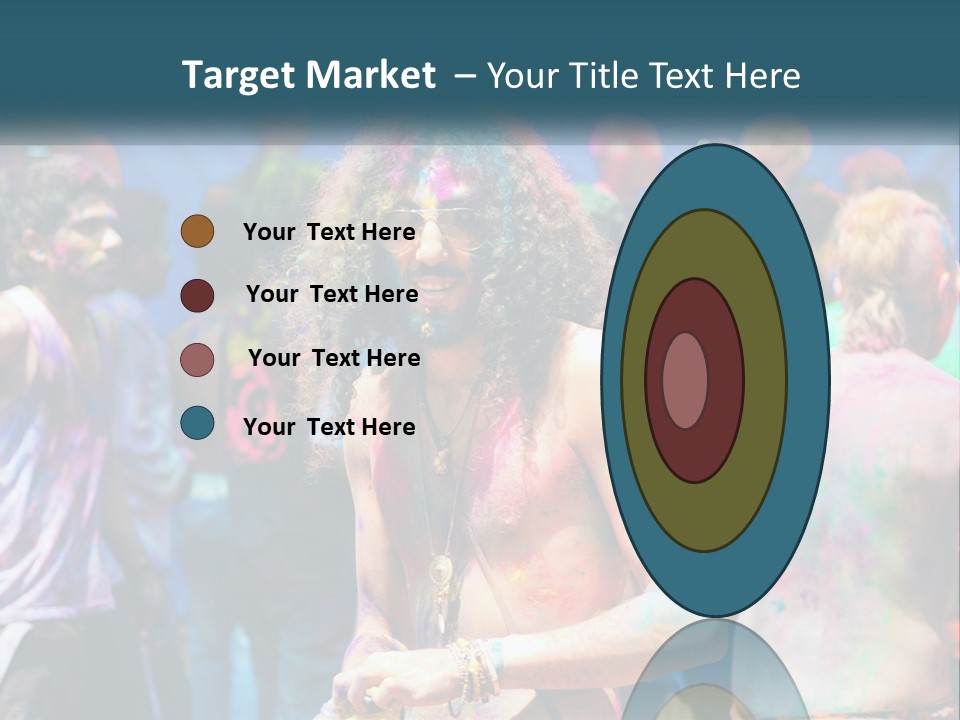 Caucasian Wave Peaceful PowerPoint Template