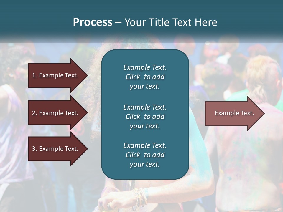 Caucasian Wave Peaceful PowerPoint Template
