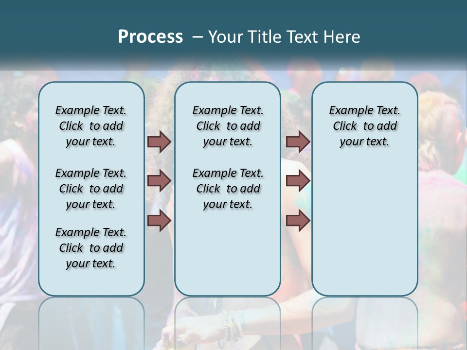 Caucasian Wave Peaceful PowerPoint Template