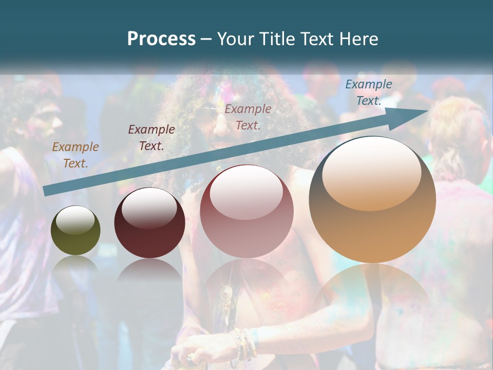 Caucasian Wave Peaceful PowerPoint Template