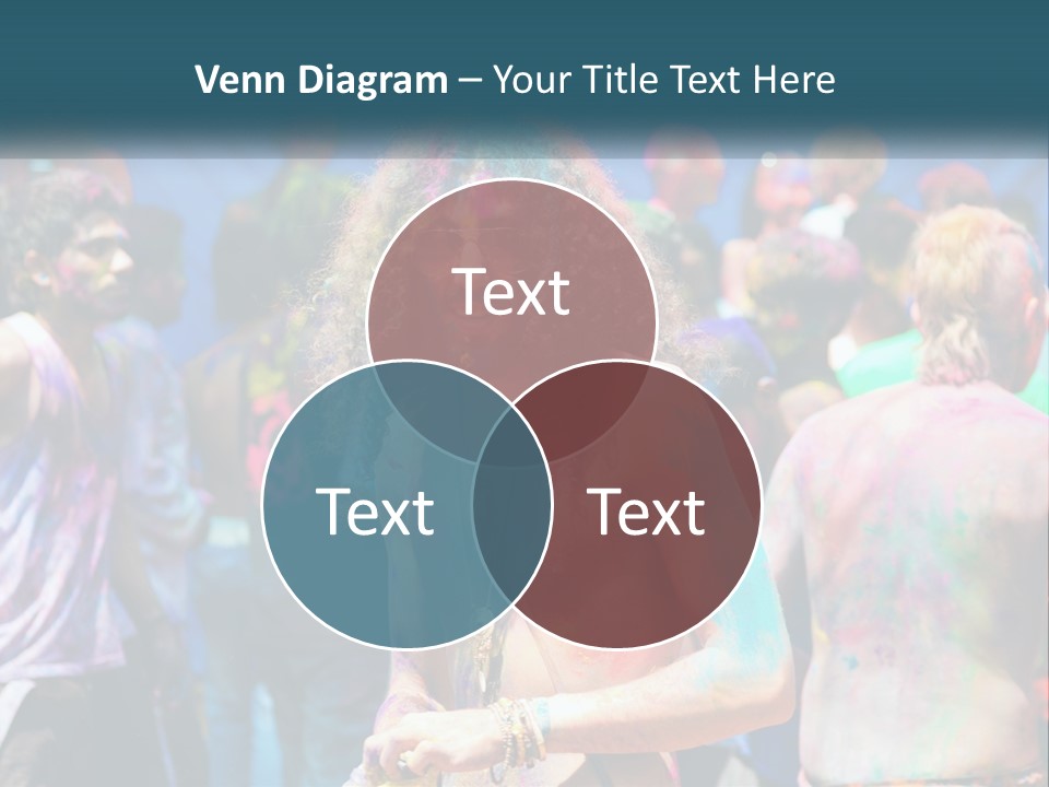 Caucasian Wave Peaceful PowerPoint Template