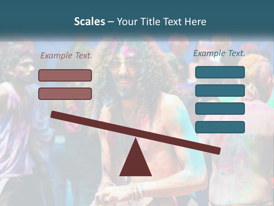 Caucasian Wave Peaceful PowerPoint Template