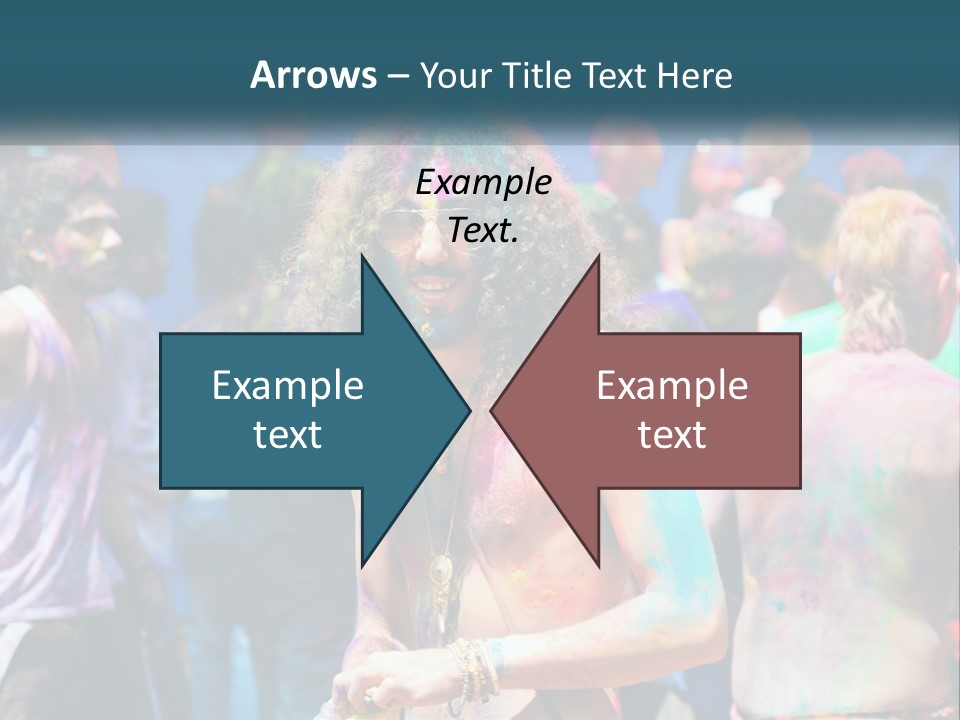 Caucasian Wave Peaceful PowerPoint Template