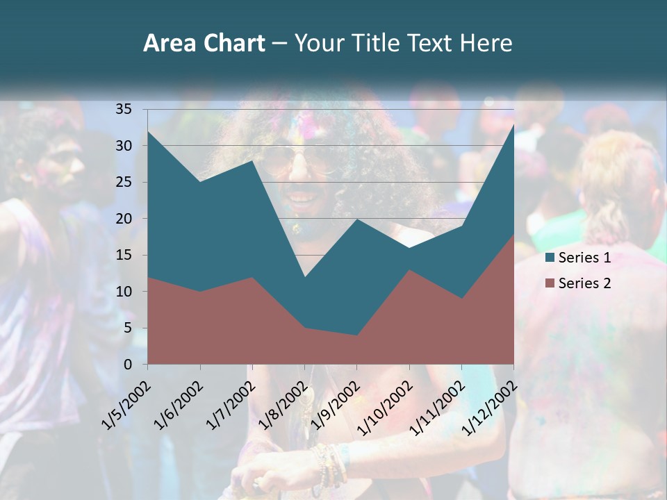 Caucasian Wave Peaceful PowerPoint Template