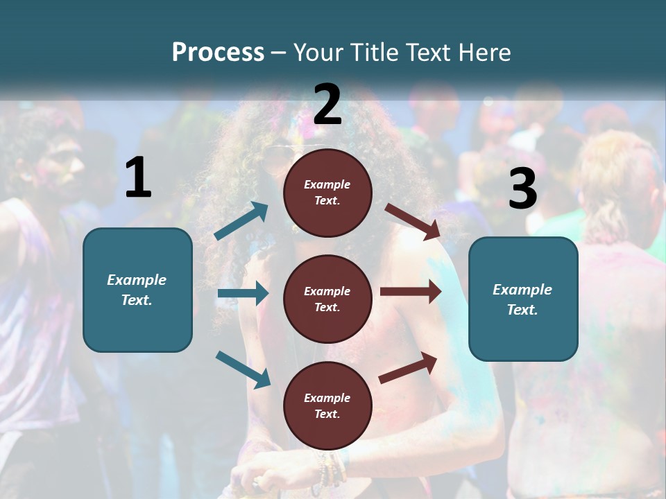 Caucasian Wave Peaceful PowerPoint Template
