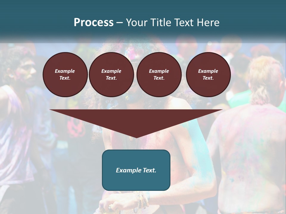 Caucasian Wave Peaceful PowerPoint Template