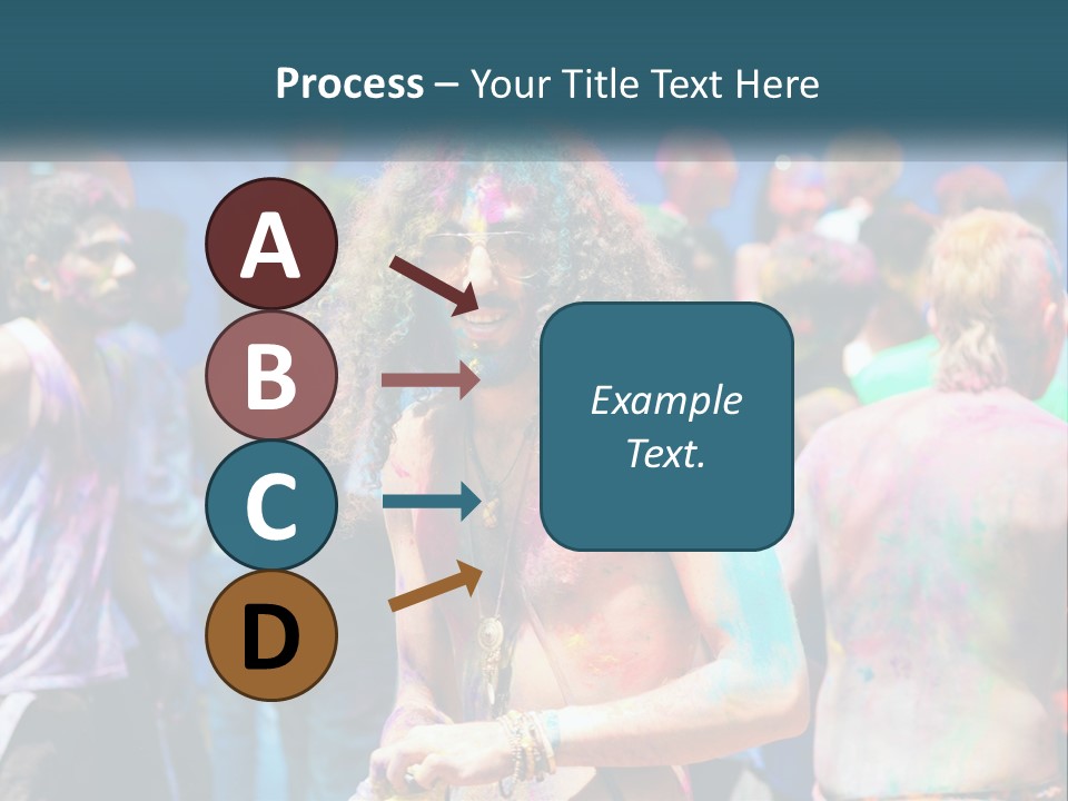 Caucasian Wave Peaceful PowerPoint Template