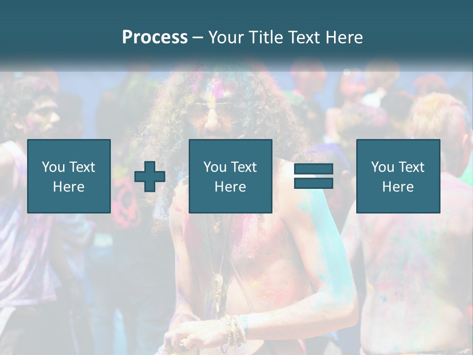 Caucasian Wave Peaceful PowerPoint Template