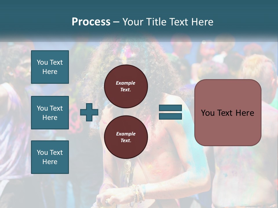 Caucasian Wave Peaceful PowerPoint Template