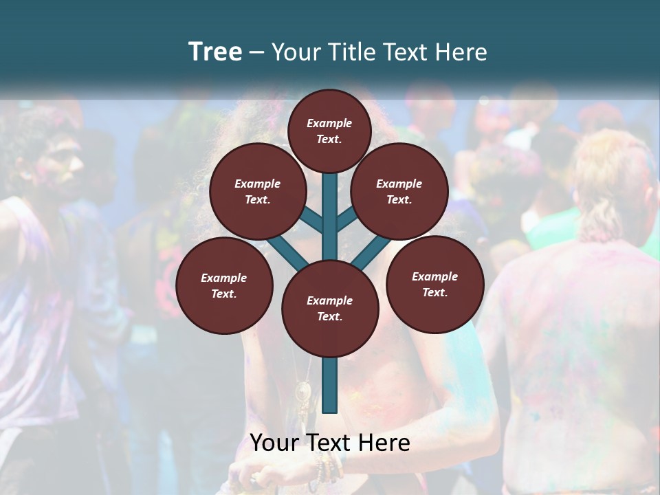 Caucasian Wave Peaceful PowerPoint Template