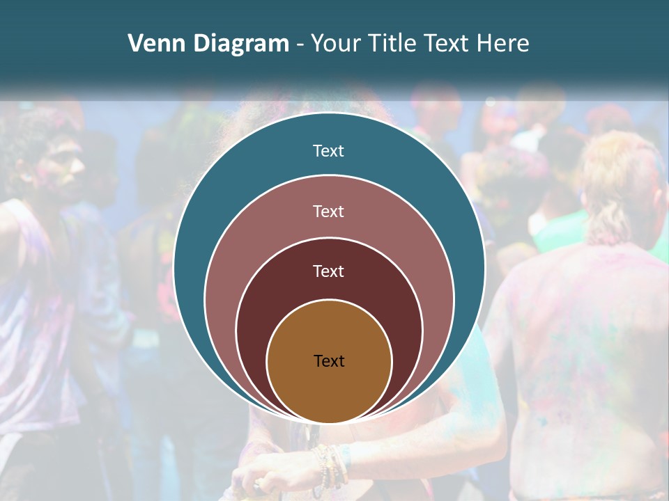 Caucasian Wave Peaceful PowerPoint Template